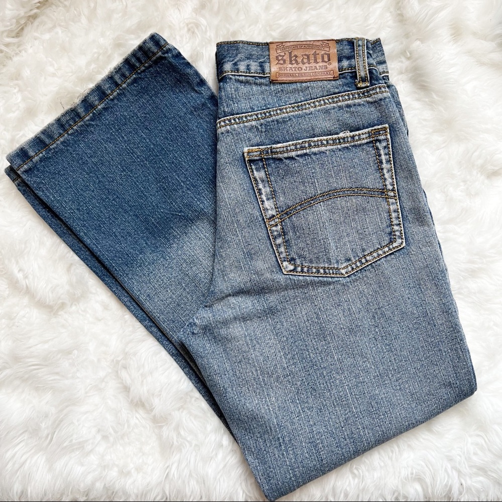 Vintage Skato wide leg jeans Baggy JNCO Style Size 30 x 30 Skater GTA LA 90s Y2K - Picture 7 of 7